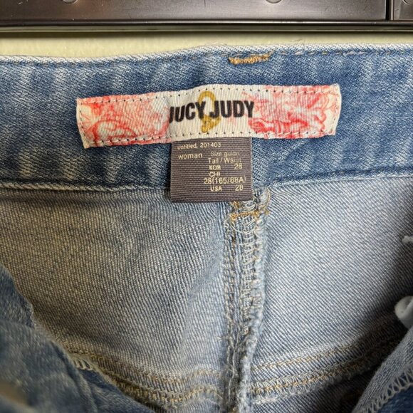 Jucy Judy Women Jeans Sz 28 Distressed Graphic Cowgirl Horses Equestrian Country - Picture 10 of 16